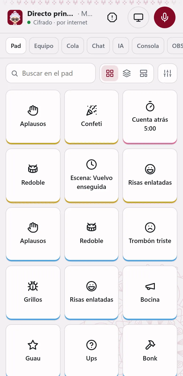 El mismo pad en el móvil de quien ayuda.